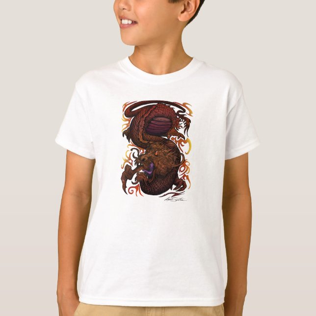 T-shirt Dragon (conception de signature) (Devant)