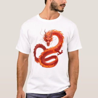 T-shirt Dragon d'Art de Feu Rouge | Conception de Dragon d