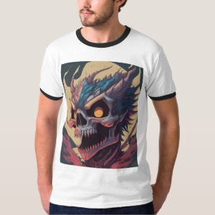 T-shirt Dragon de crâne monstre -
