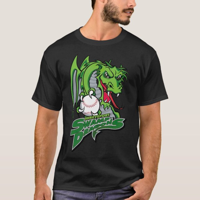 T-shirt Dragon de marais de Shreveport avec guerriers de b (Devant)