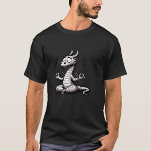 T-shirt Dragon de méditation Pose de yoga relaxante Animal
