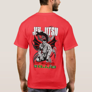 T-shirt Dragon de rouge de Jiu-Jitsu