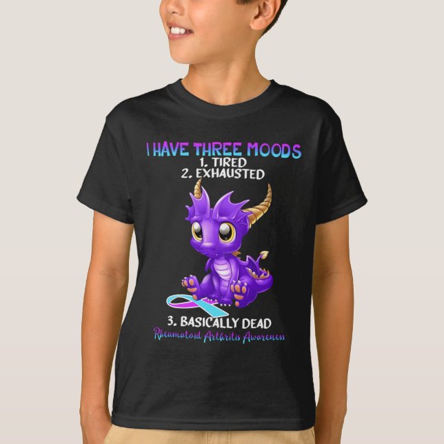 T-shirt Dragon de sensibilisation à l'arthrite rhumatoïde  (Devant)