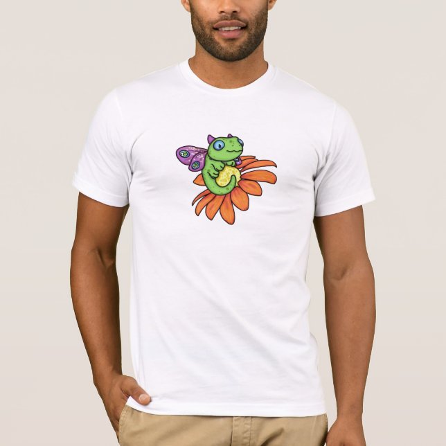 T-shirt Dragon et tournesol féeriques de bébé par Carrie (Devant)