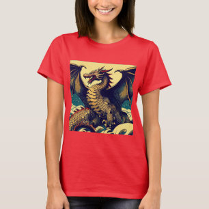 T-shirt Dragon européen Imaginaire - Bois coupé 1