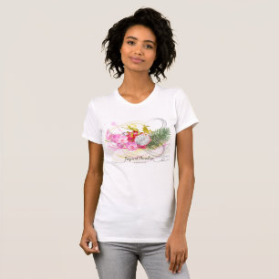 T-shirt Dragon Fruit et rose Orchid Tropical