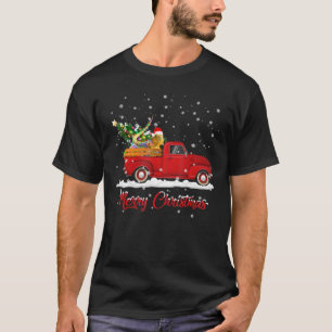 T-shirt Dragon harcelé Animal équitation Camion Rouge Noël