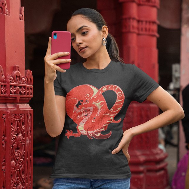 T-shirt Dragon Heart Valentine (Zazzle Dragon Heart Valentine T-Shirt womens cover)