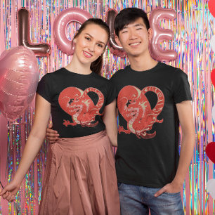 T-shirt Dragon Heart Valentine Unisex