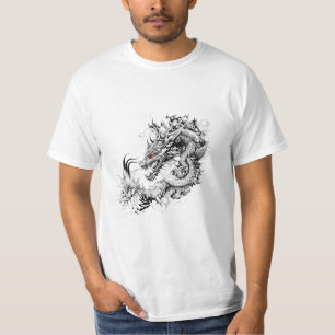 T-shirt Dragon Imaginaire animal sauvage illustration Art