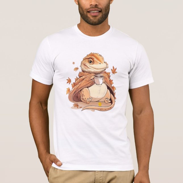 T-shirt Dragon In A Blanket Shirt, Bearded Dragon Pumpkin (Devant)