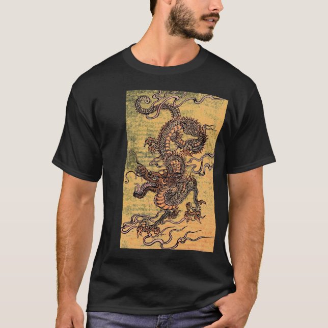 T-shirt Dragon japonais, 19ème siècle 3 (Devant)