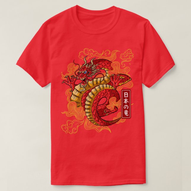 T-shirt Dragon japonais Anime Dragons japonais de tokyo Ta (Design devant)