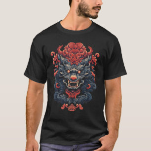 T-shirt Dragon japonais Netsuke Carving Art Design