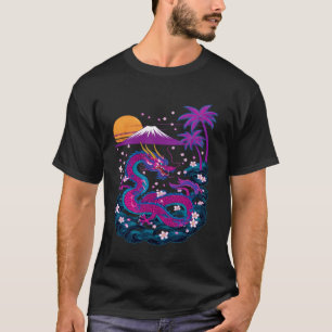 T-shirt Dragon Japonais Tokyo Asiatique style rétro 80s