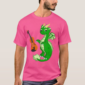 T-shirt Dragon Jouer Violon Drôle Bon Dragon Violon Lov
