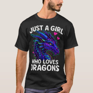 T-shirt Dragon Juste Une Fille Qui Aime Les Dragons