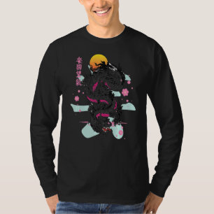 T-shirt Dragon Kanji Asian Demon Otaku Sakura Aes