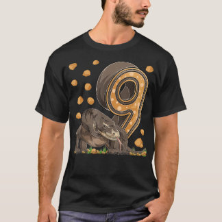 T-shirt Dragon Komodo vieux de 9 ans Reptile 9e Anniversai