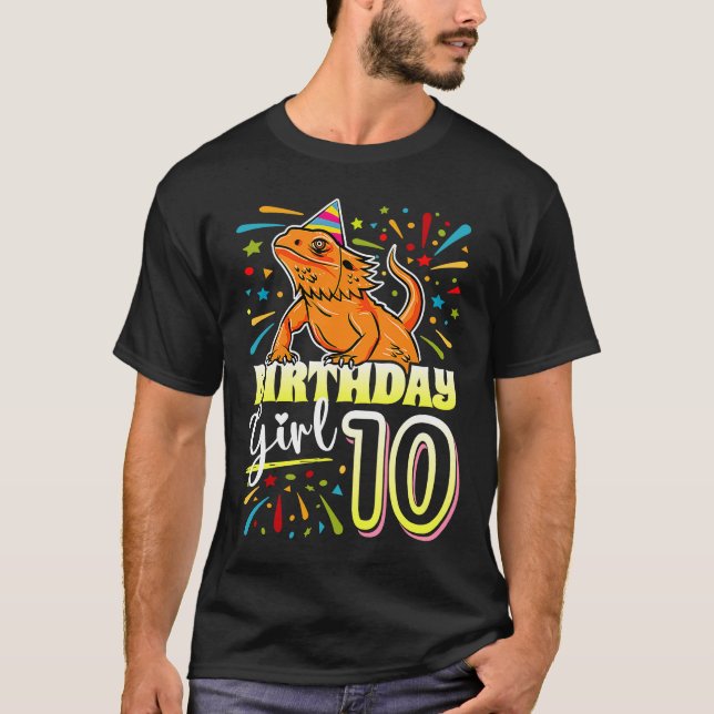 T-shirt Dragon Lizard à oreilles Enfants 10e anniversaire  (Devant)