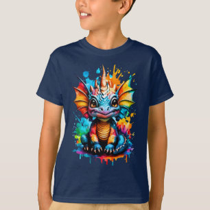 T-shirt Dragon mignon - Dragon Bébé coloré - Dragon