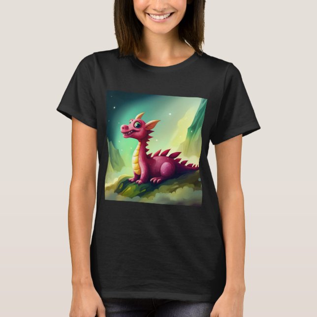 T-shirt Dragon mystique imaginaire mignon (Devant)