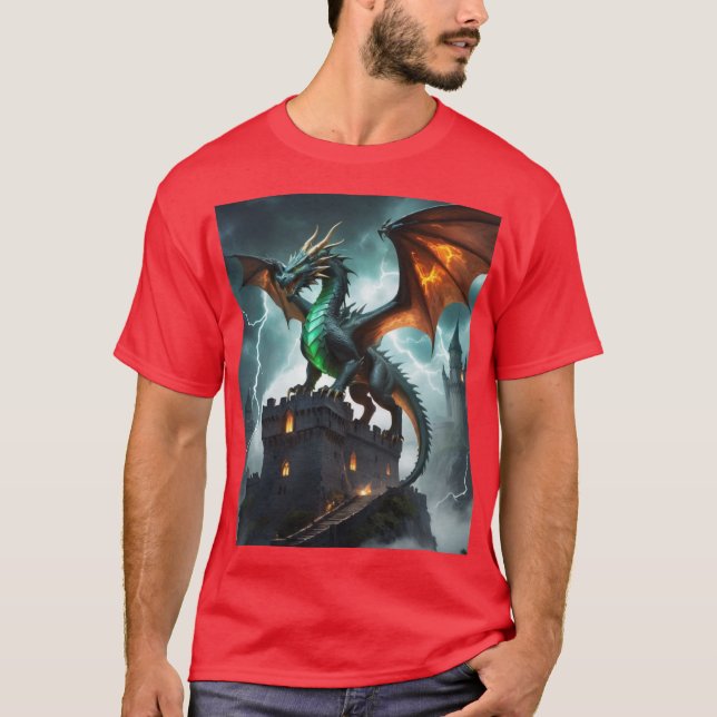 T-shirt 🦕 🦖 Dragon Mythique Design 🐉 ✨ (Devant)