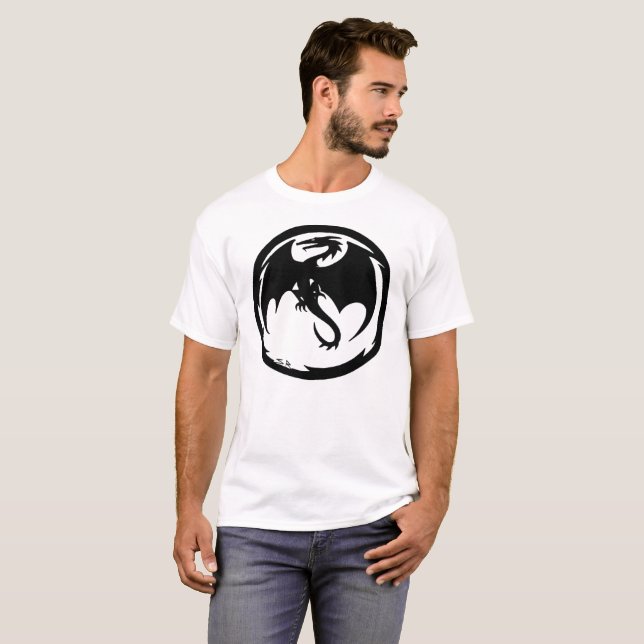 T-shirt Dragon noir (Devant entier)