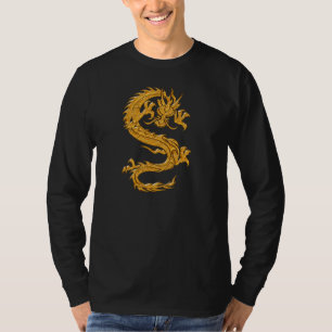 T-shirt Dragon oriental d'or 04