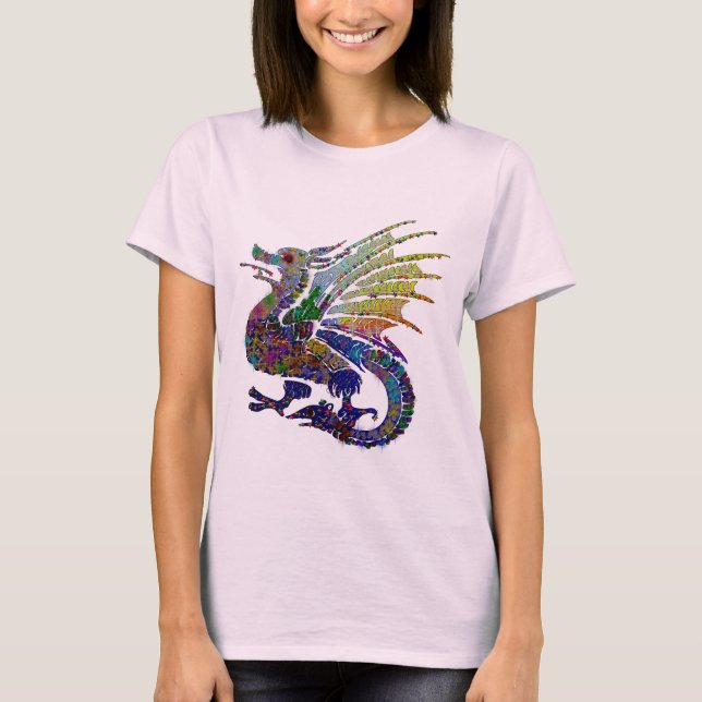T-shirt Dragon orné de bijoux (Devant)