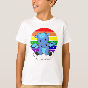 T-shirt Dragon Rainbow Parties scintillant Imaginaire Kawa
