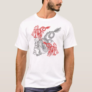 T-shirt Dragon rouge chinois