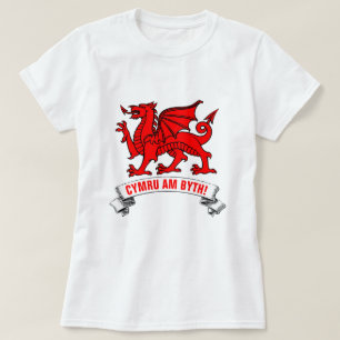 T-shirt Dragon rouge Pays de Galles de Gallois pour