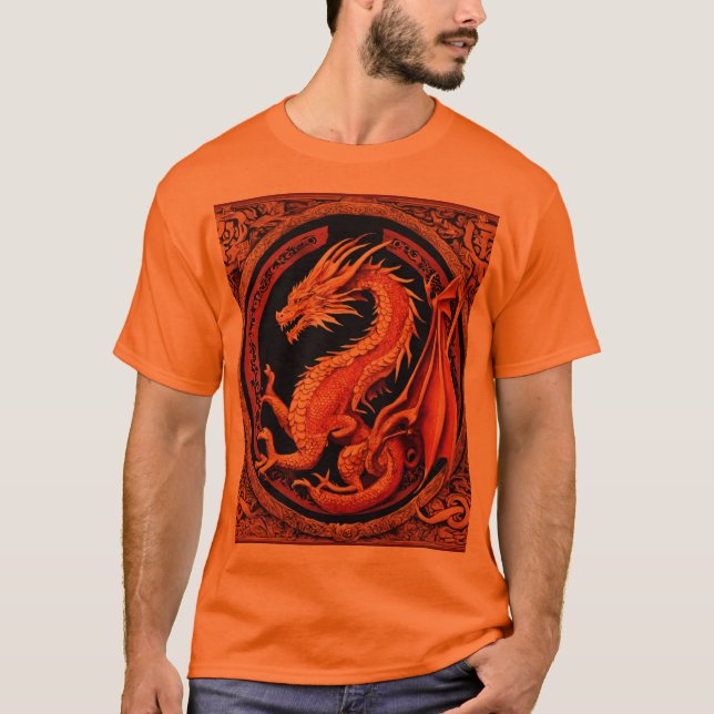 T-shirt dragon slavique (Devant)