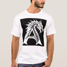 Dragon Styled Letter A, Dragon Alphabet, Monogram