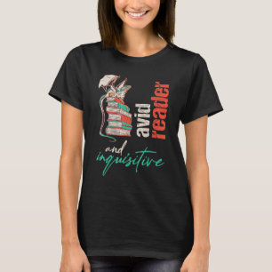 T-shirt Dragon sur les livres Lecteur d'Avid et inquistif 