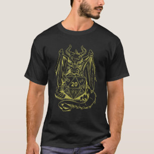 T-shirt Dragon Tenant Un Jeu Rpg Dice Jouer Hommes