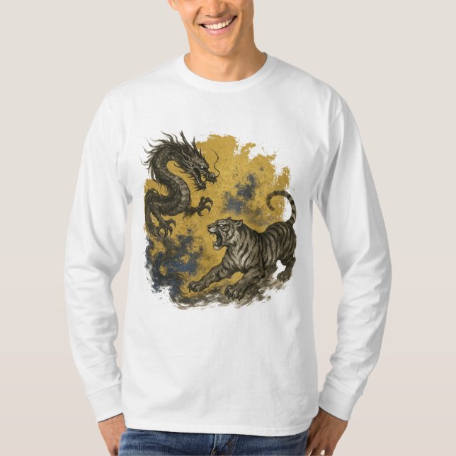 T-shirt 【Dragon Tiger Long Sleeve T-Shirt】 (Devant)