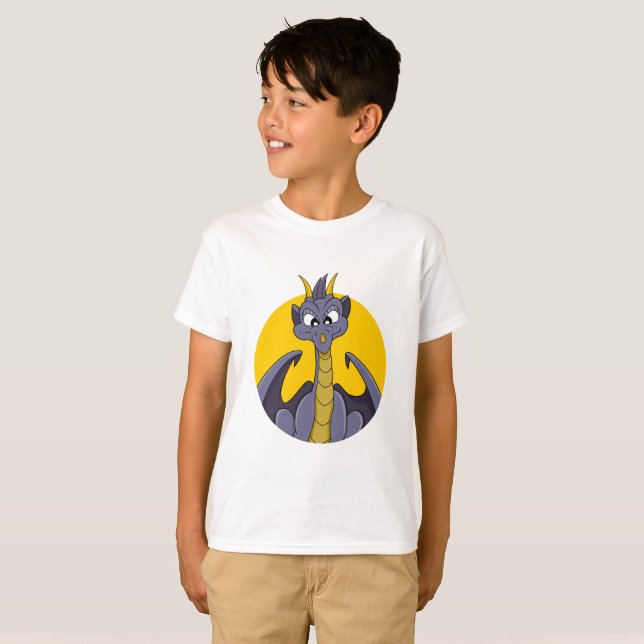 T-shirt dragon violet (Devant entier)