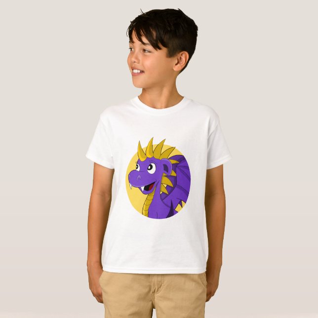 T-shirt dragon violet (Devant entier)