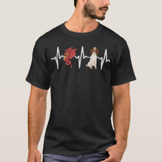 T-shirt Dragon Welsh Springer Spaniel Heartbeat Dog Lover 