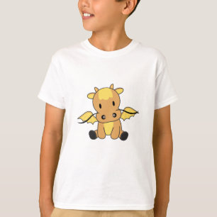 T-shirt Dragon Yellow Fairy Tale Imaginaire mignons Animau