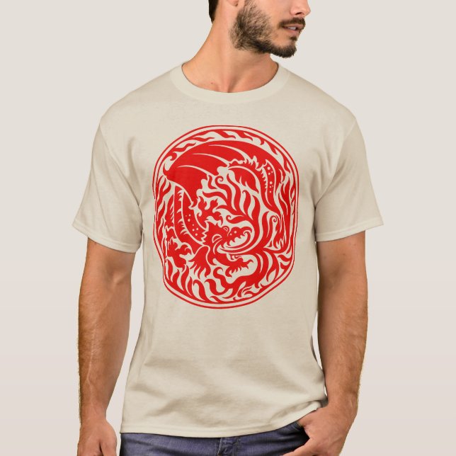 T-shirt Dragoncircle - Rouge (Devant)