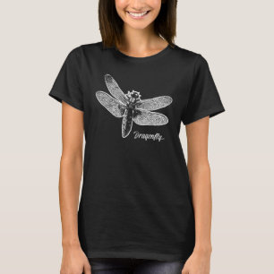 T-shirt Dragonfly Art Lady Wings Flying Dragon Tee