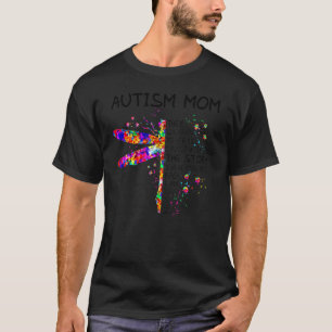 T-shirt Dragonfly Autism Maman Messy Bun Sensibilisation s