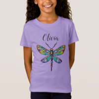 Dragonfly en verre coloré ailes