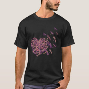 T-shirt Dragonfly Heart Flying from Heart Lover Classic 