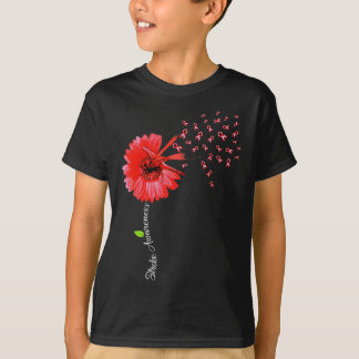 T-shirt Dragonfly Red Cerveau Aneurym Sensibilisation Str