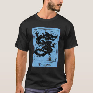 T-shirt Dragons Carte Tarot Mystical Cartes Dragon Occulte