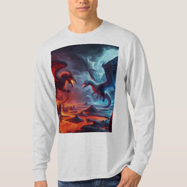 T-shirt Dragons de feu et de glace (Devant)